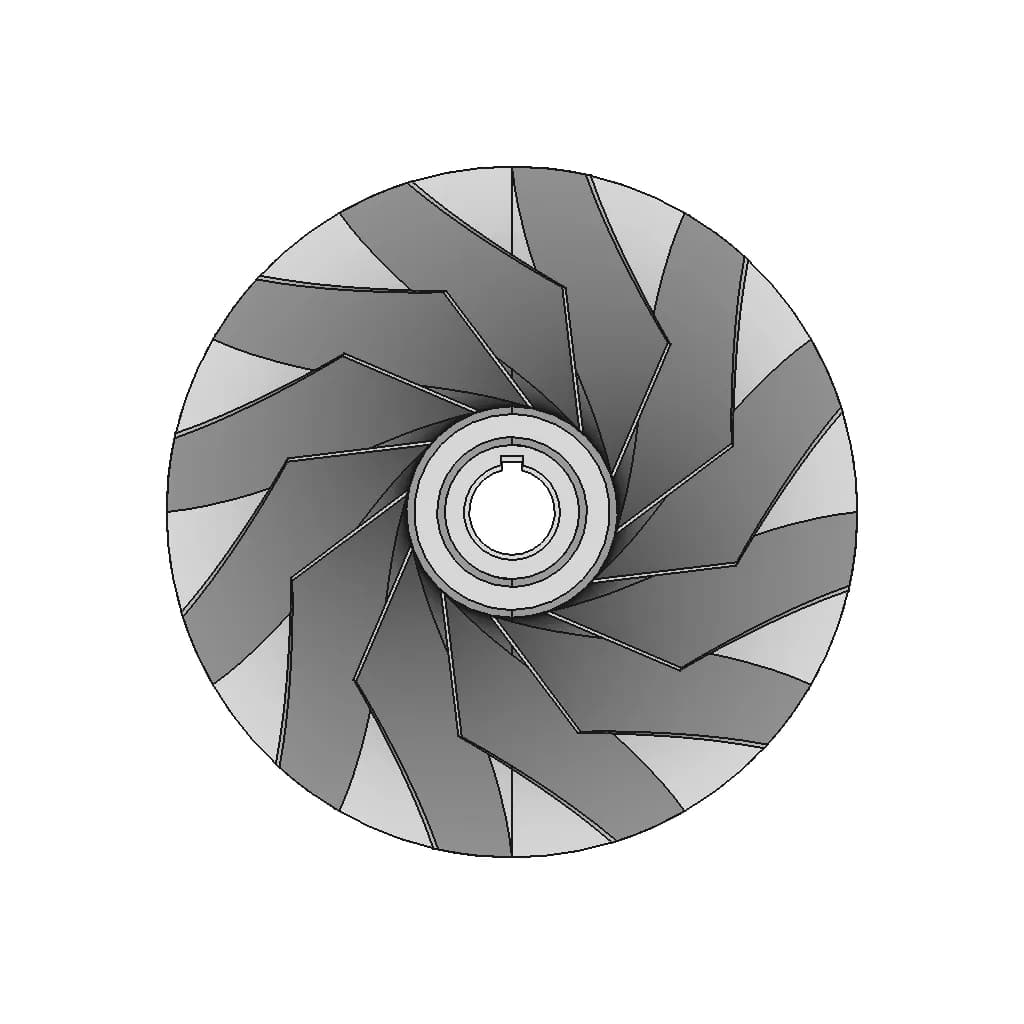 Pump Impeller 8 | CAD Model for Energy Systems_270_0_degree_snapshot
