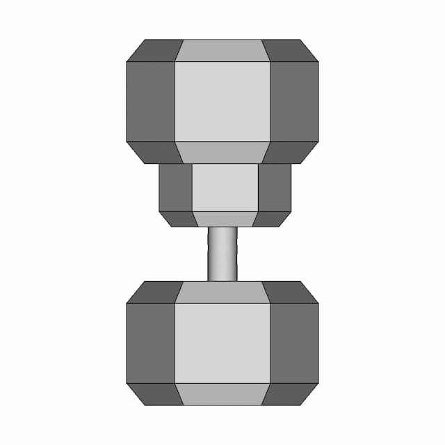 Cement Dumbbells Mancuernas 1 | Industrial CAD Design