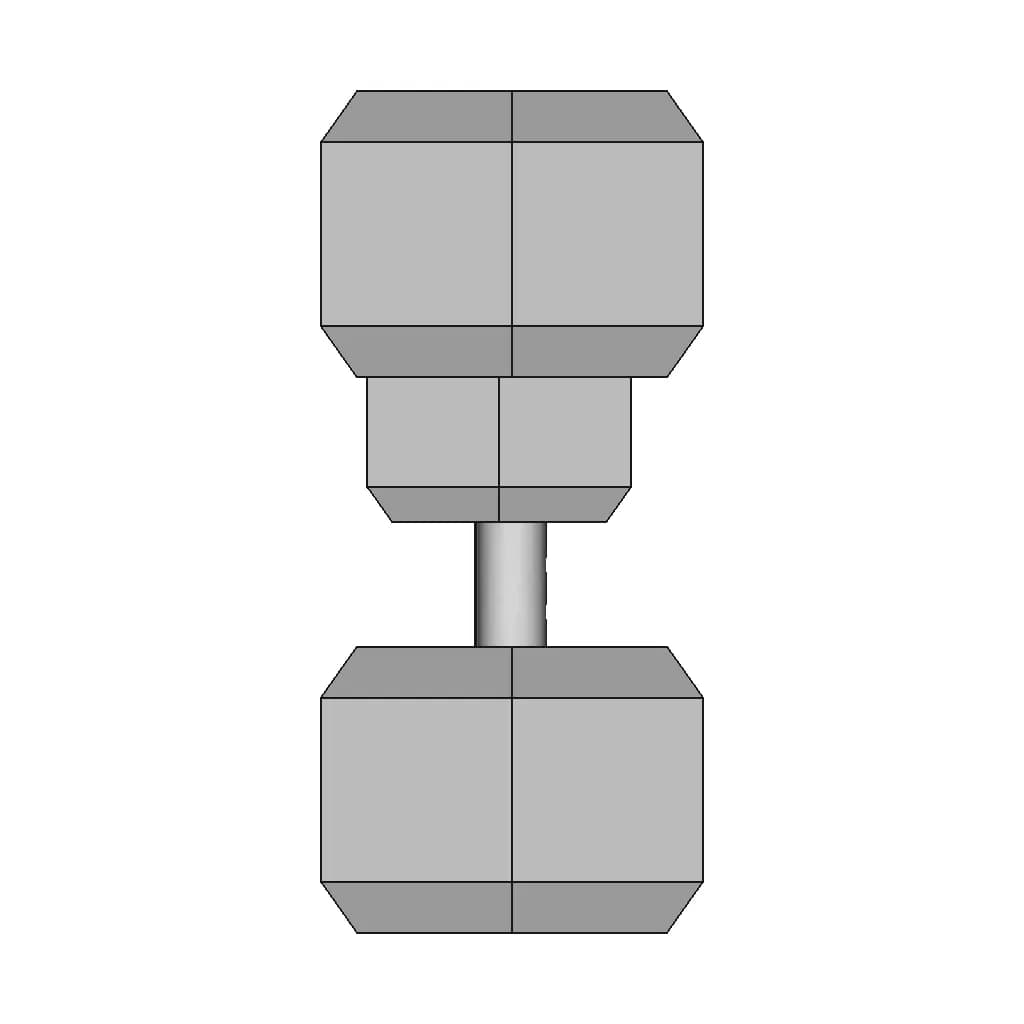 Cement Dumbbells Mancuernas 1 | Industrial CAD Design_0_270_degree_snapshot