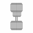 Cement Dumbbells Mancuernas 1 | Industrial CAD Design_0_90_degree_snapshot