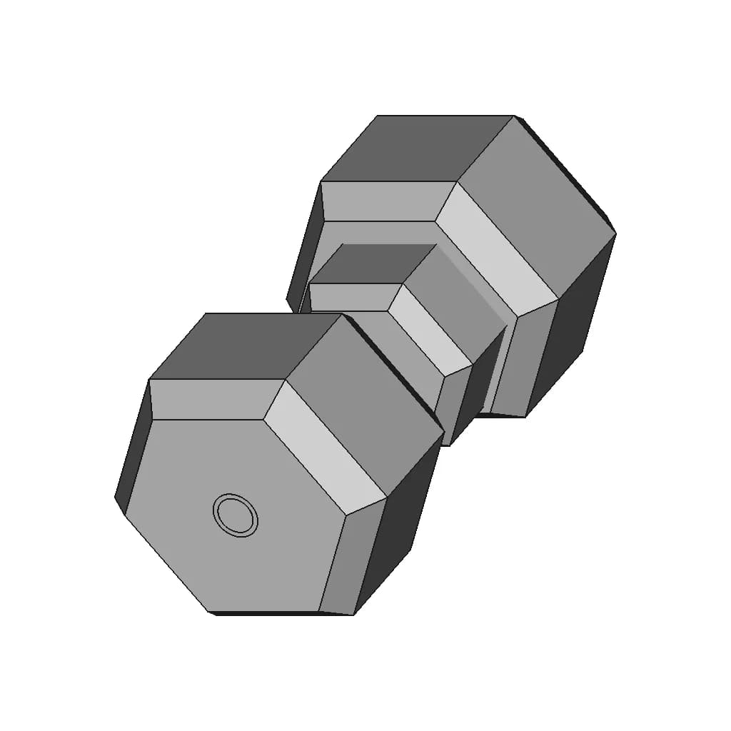 Cement Dumbbells Mancuernas 1 | Industrial CAD Design_60_30_degree_snapshot