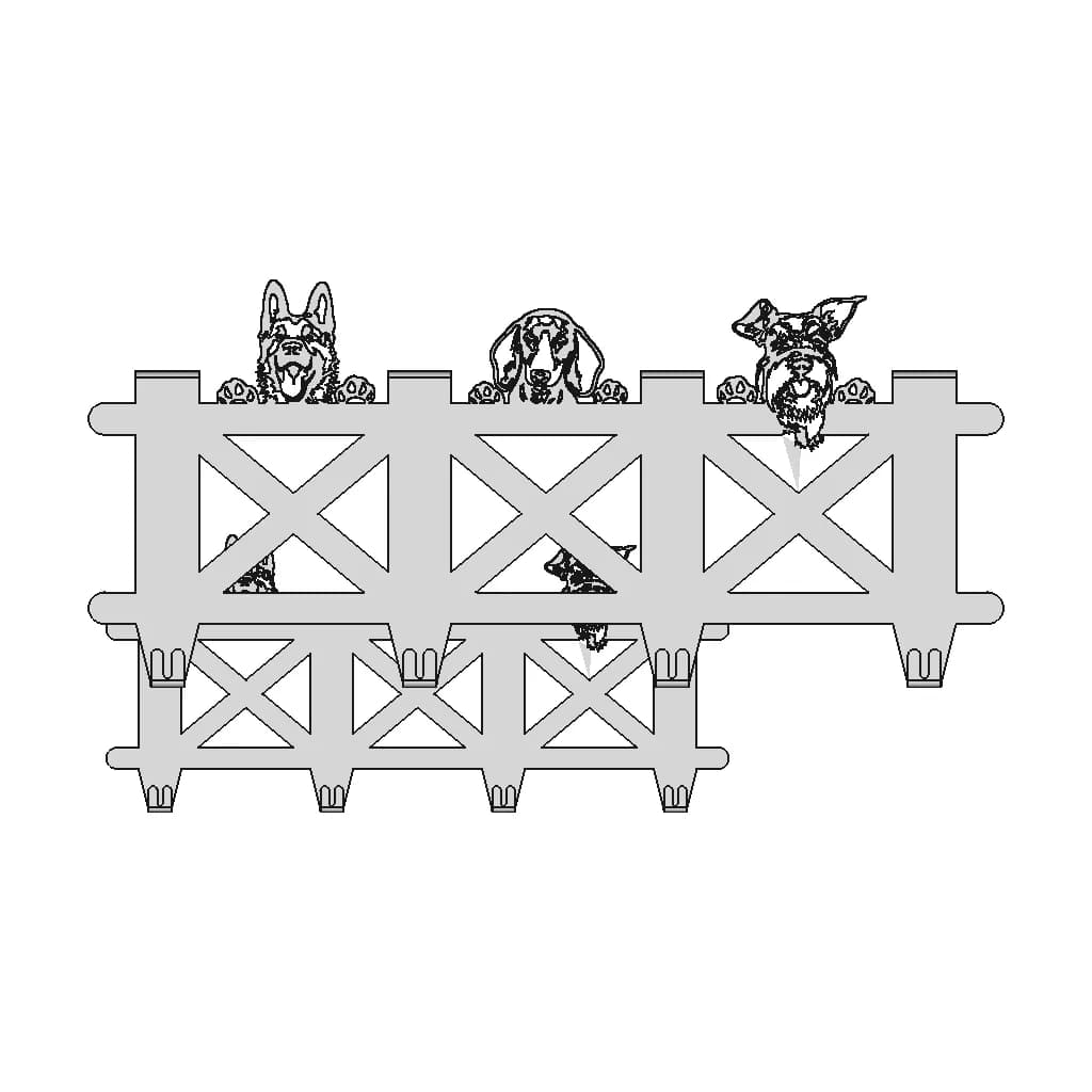 Metal Door Hanger With 4 Double Hooks And | Industrial CAD Design_0_0_degree_snapshot