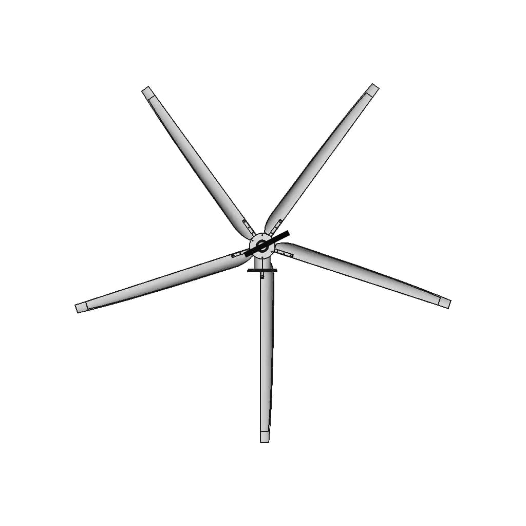 Vertical Axis Wind Turbine 9 | CAD Model for Energy Systems_0_270_degree_snapshot