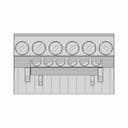 Terminal Block Connectors Tbw 5 Np Gn 1 | CAD Model for Energy Systems_270_0_degree_snapshot