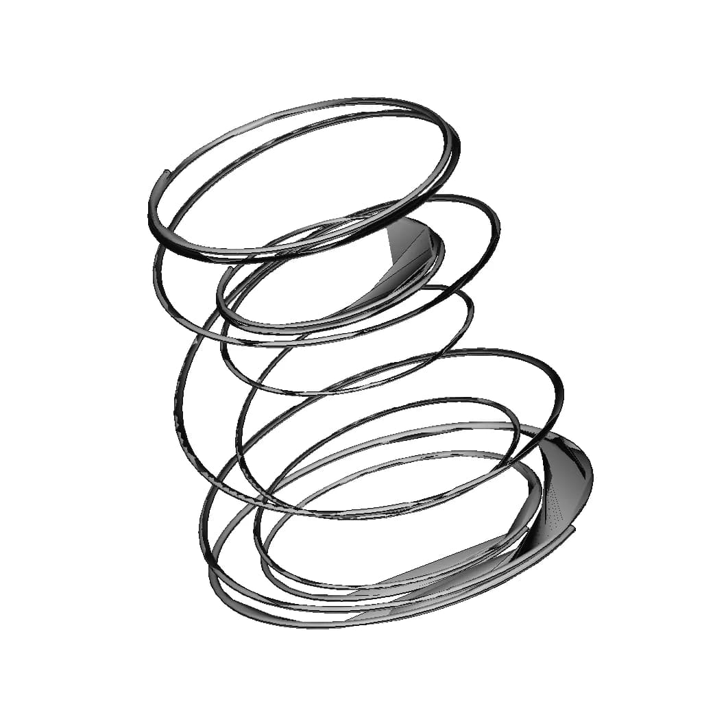 Conical Spring 7 | CAD Model for Energy Systems_60_30_degree_snapshot