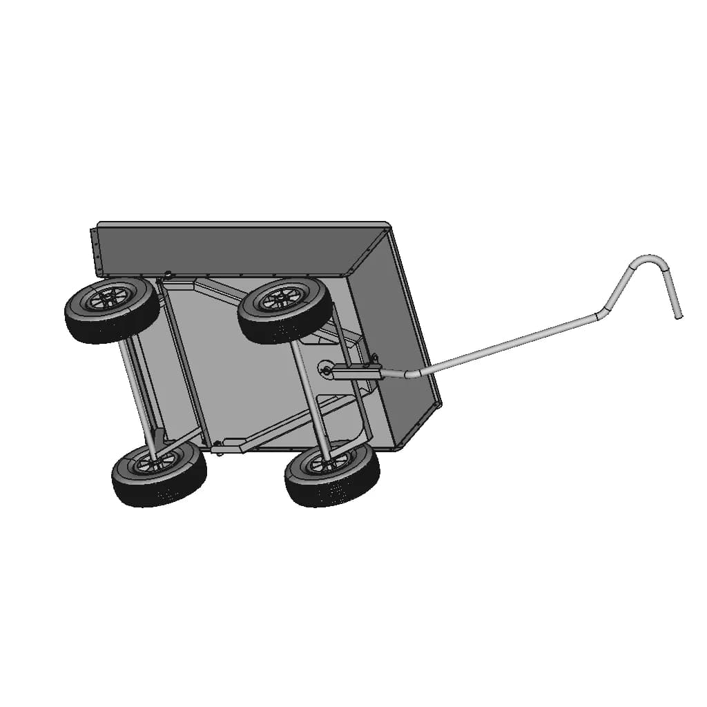 Garden Wheelbarrow 4W 1 | Industrial CAD Design_60_30_degree_snapshot