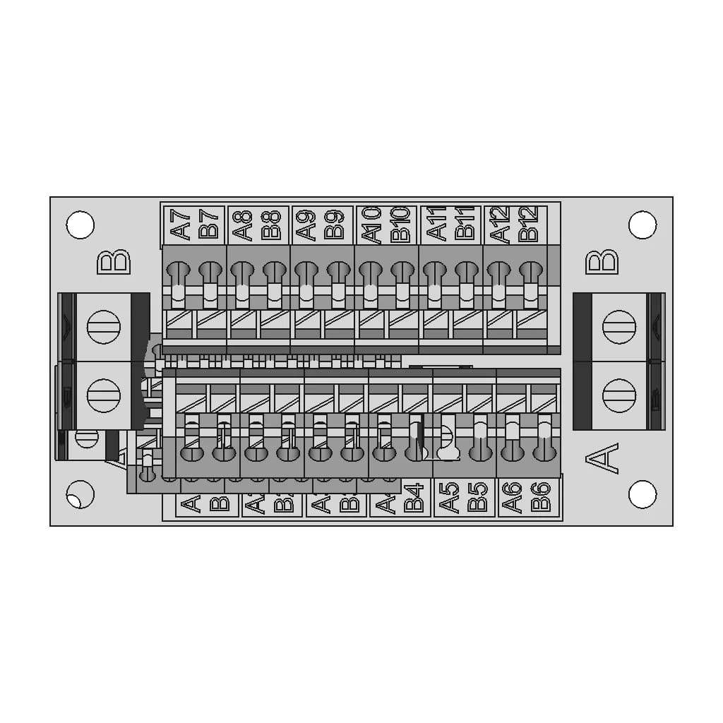 Ac Dc 2X12 16Amp Position Terminal Block Distribution | CAD Model for Energy Systems_0_0_degree_snapshot