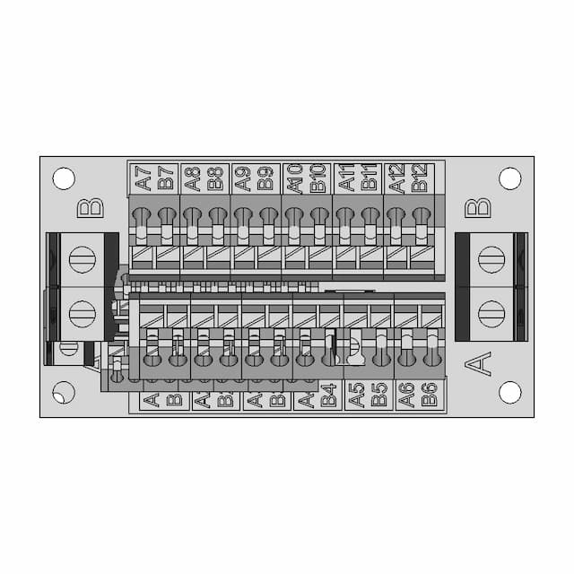 Ac Dc 2X12 16Amp Position Terminal Block Distribution | CAD Model for Energy Systems
