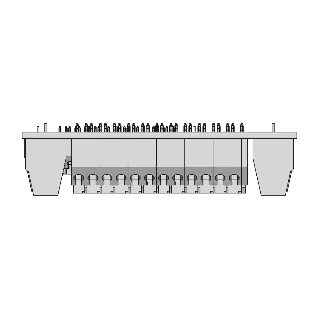 Ac Dc 2X12 16Amp Position Terminal Block Distribution | CAD Model for Energy Systems_270_0_degree_snapshot