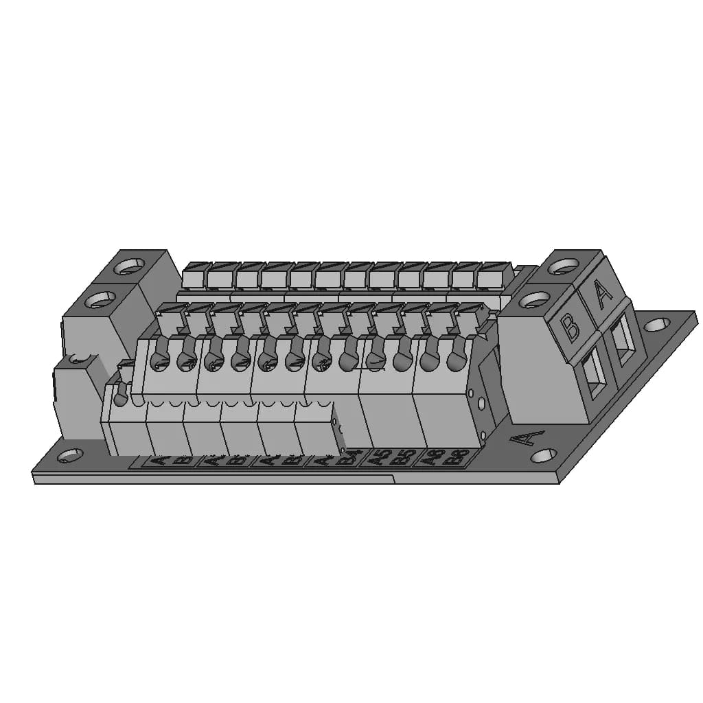 Ac Dc 2X12 16Amp Position Terminal Block Distribution | CAD Model for Energy Systems_60_30_degree_snapshot