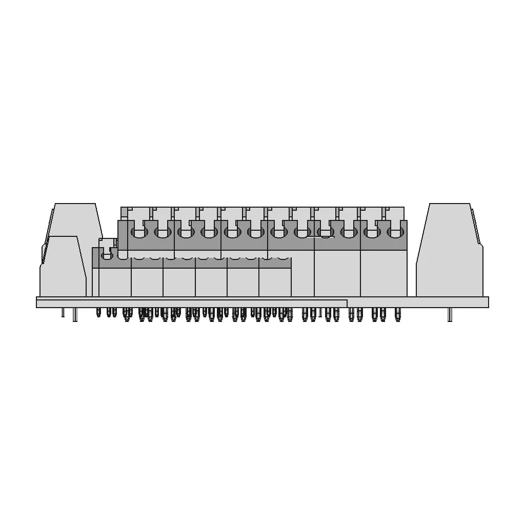 Ac Dc 2X12 16Amp Position Terminal Block Distribution | CAD Model for Energy Systems_90_0_degree_snapshot