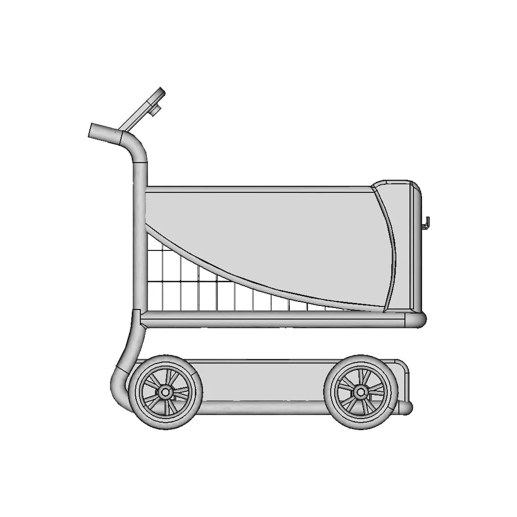 Smart Shopping Cart 1 | Industrial CAD Design_90_0_degree_snapshot