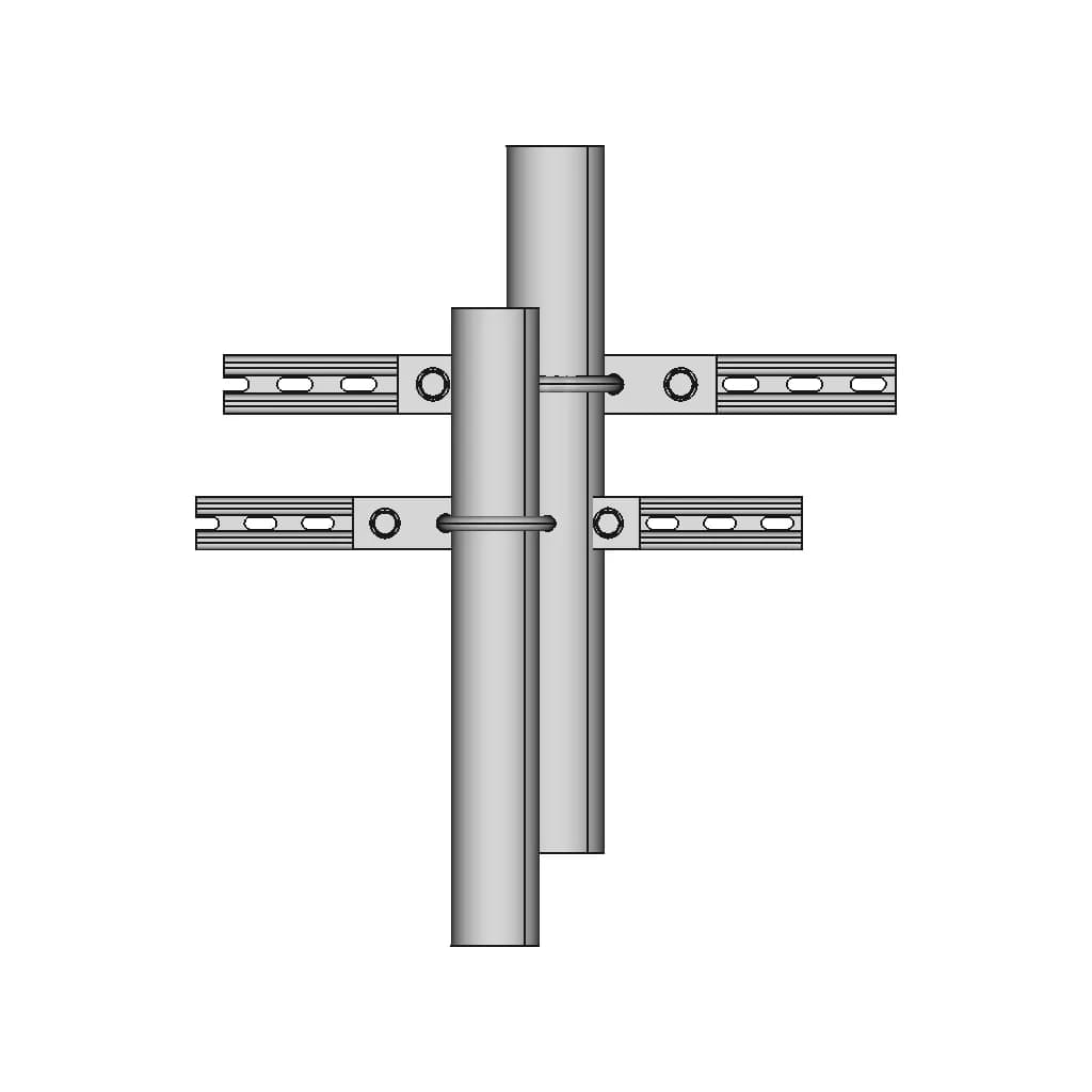 Pipe Connection To Channel Strut Electrical Mechanical Solidworks | CAD Model for Energy Systems_90_0_degree_snapshot