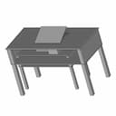 Table With Laptop Riser 1 | Industrial CAD Design_60_30_degree_snapshot
