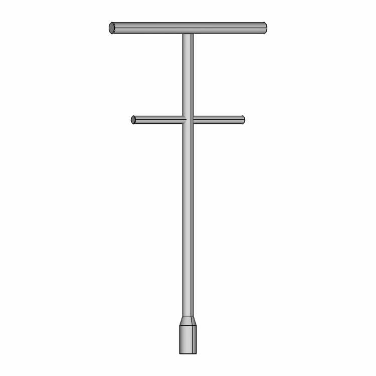 T Handle Socket Wrench 1 | Industrial CAD Design