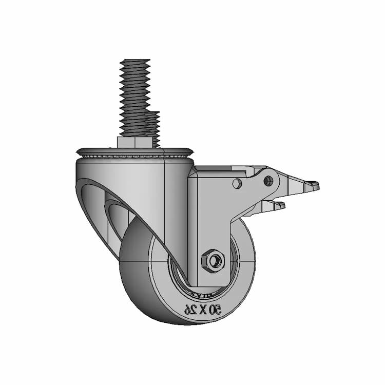 Castor Hod 2 Inch Pu Stsb 1 | Industrial CAD Design