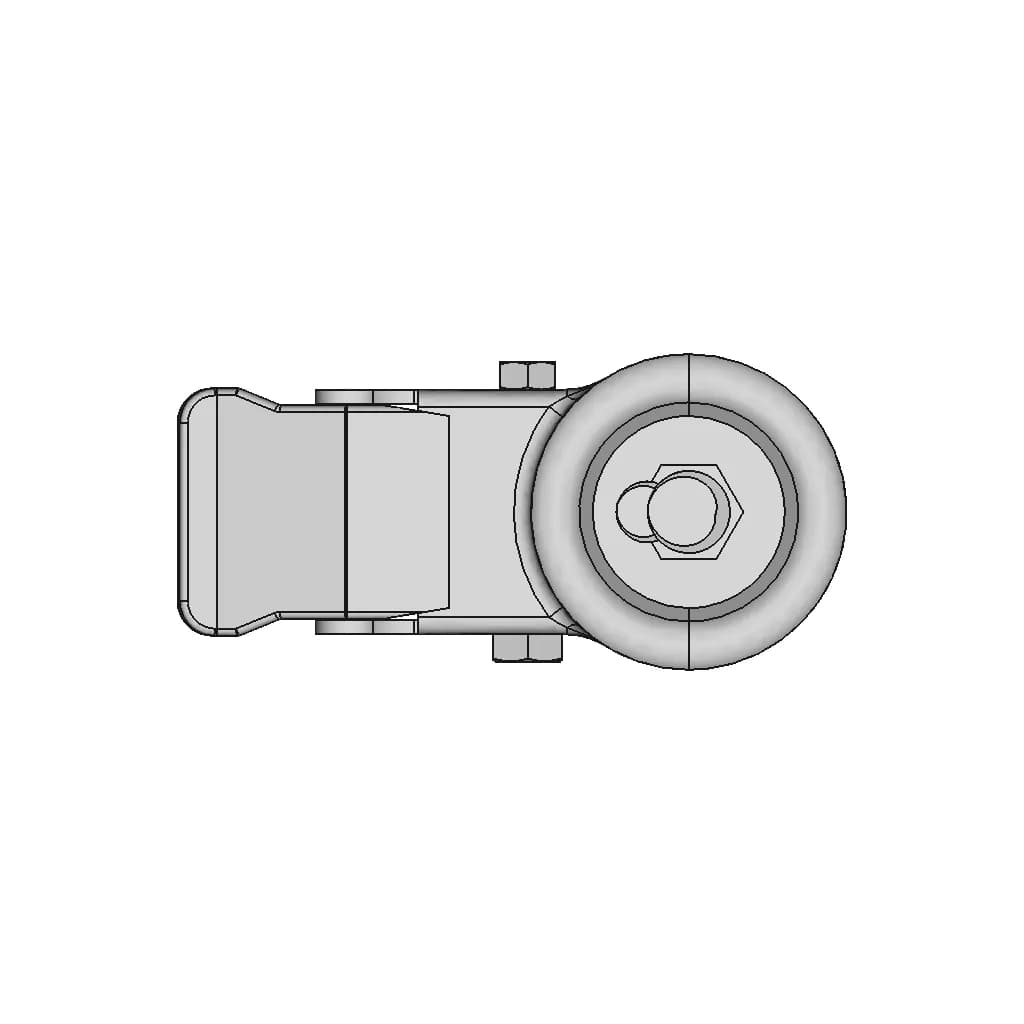 Castor Hod 2 Inch Pu Stsb 1 | Industrial CAD Design_270_0_degree_snapshot