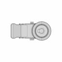Castor Hod 2 Inch Pu Stsb 1 | Industrial CAD Design_270_0_degree_snapshot