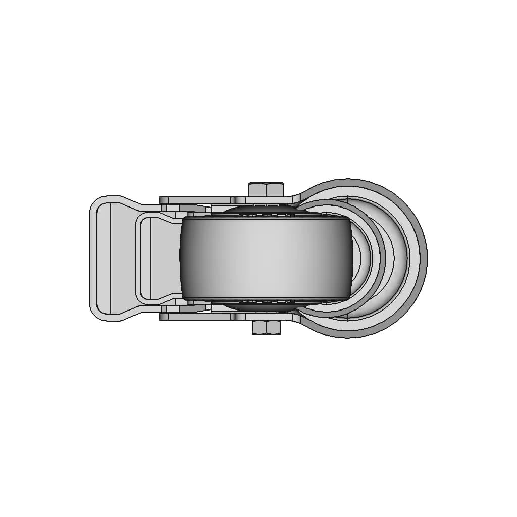 Castor Hod 2 Inch Pu Stsb 1 | Industrial CAD Design_90_0_degree_snapshot