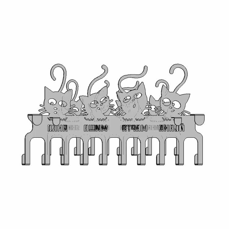 Door Hanger With 10 Hooks And 2 Door | Industrial CAD Design
