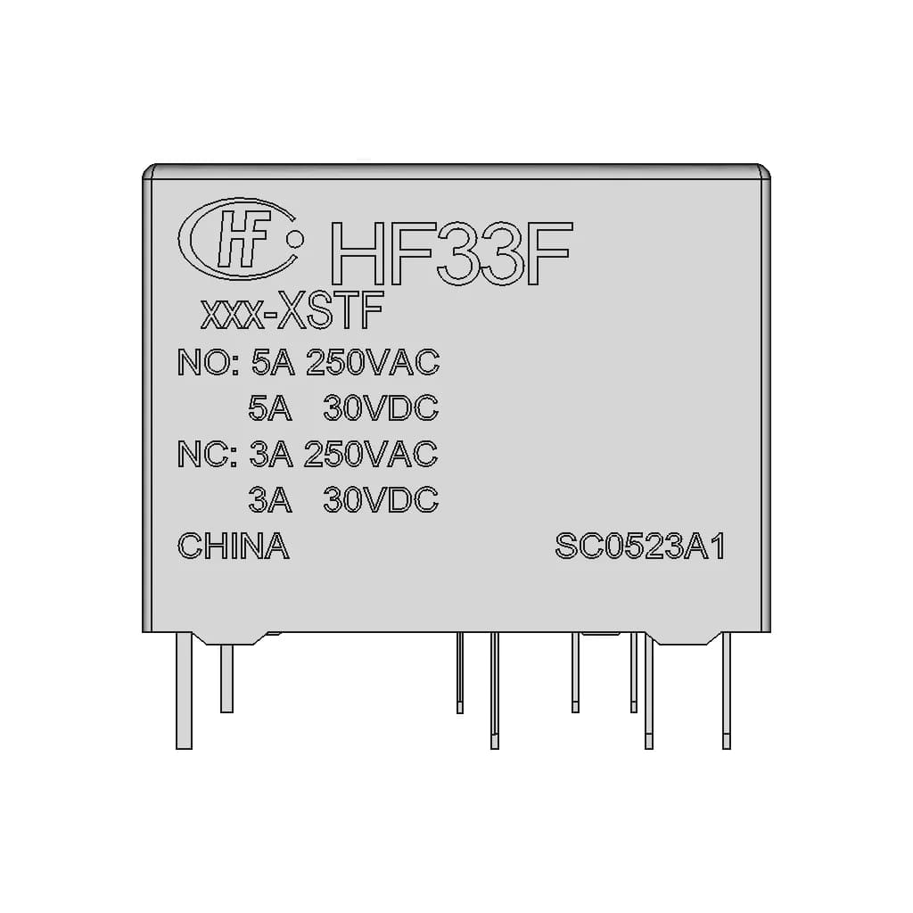 Hongfa Hf33F Relay 1 | CAD Model for Energy Systems_270_0_degree_snapshot