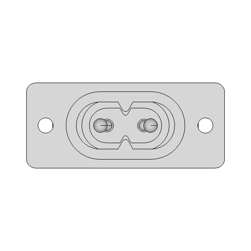 Iec320 C8 Power Inlet 1 | CAD Model for Energy Systems_0_0_degree_snapshot