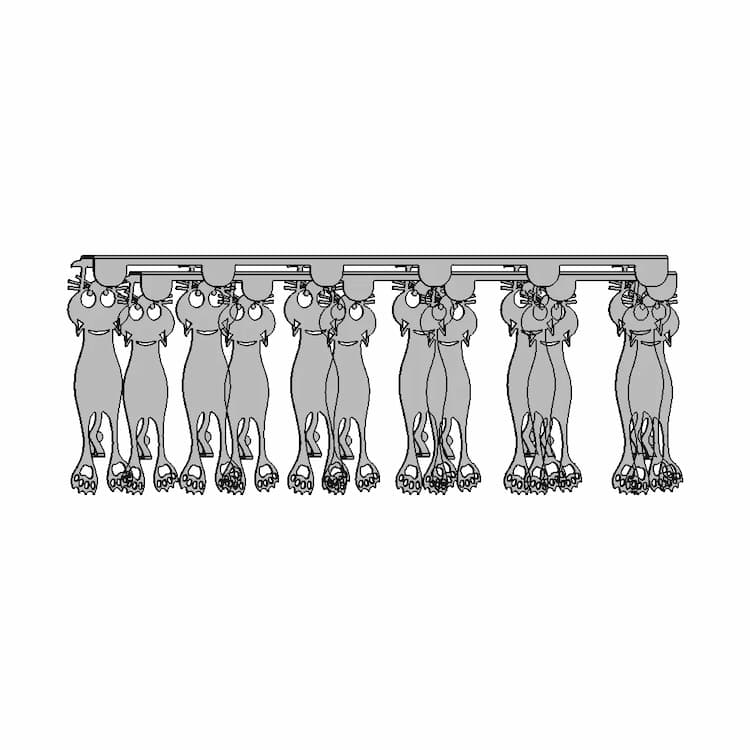 6 X Cats Door Hanger From Coated Inox | Industrial CAD Design