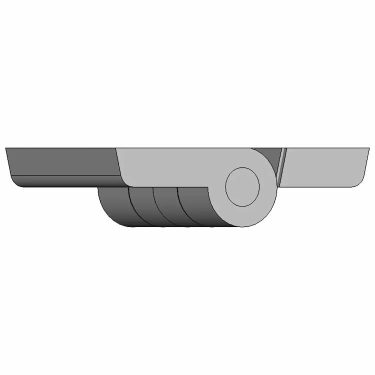 60Mm Wide Plastic Hinge 1 | Industrial CAD Design