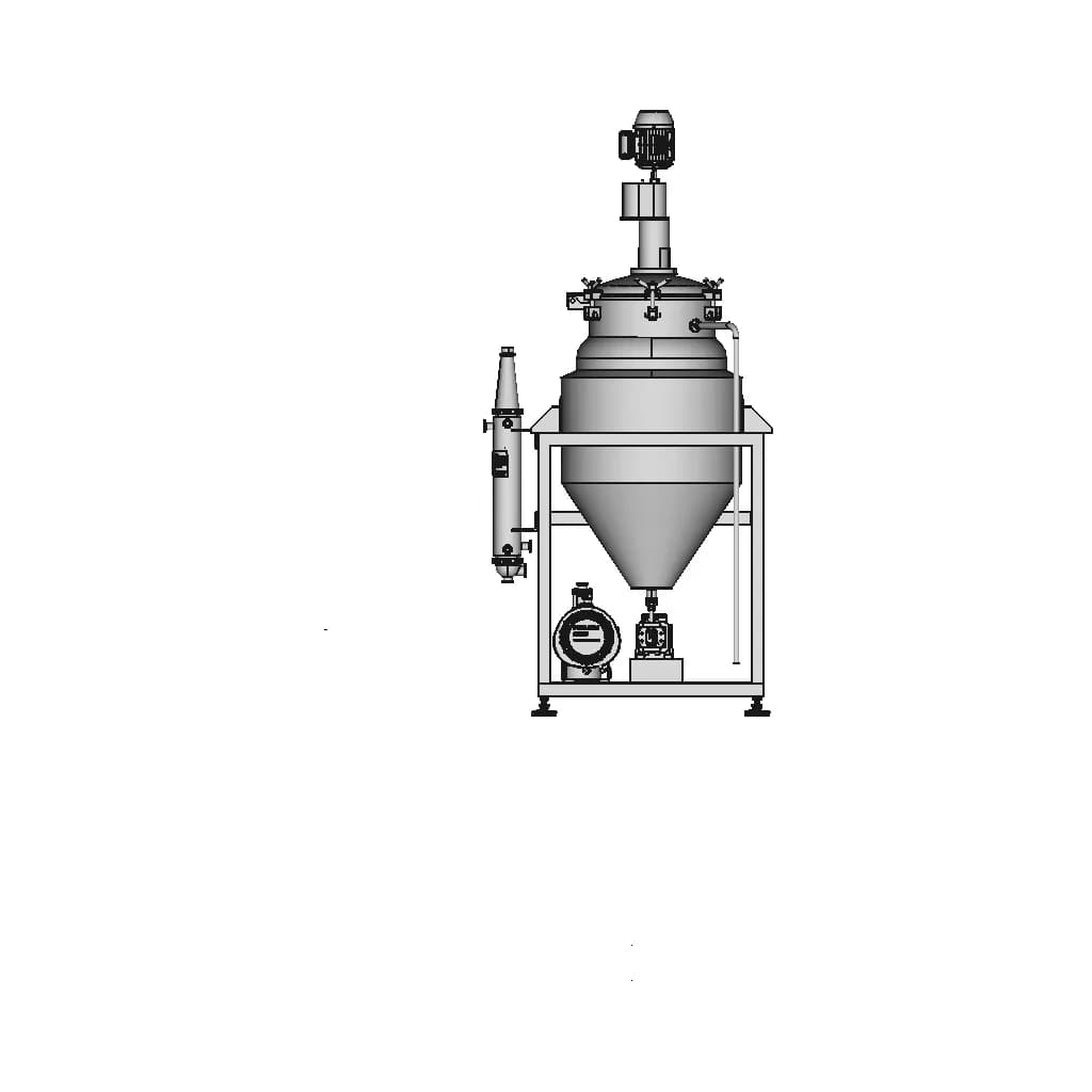Degradation Vessel With Gear Pump 1 | CAD Model for Energy Systems_0_90_degree_snapshot