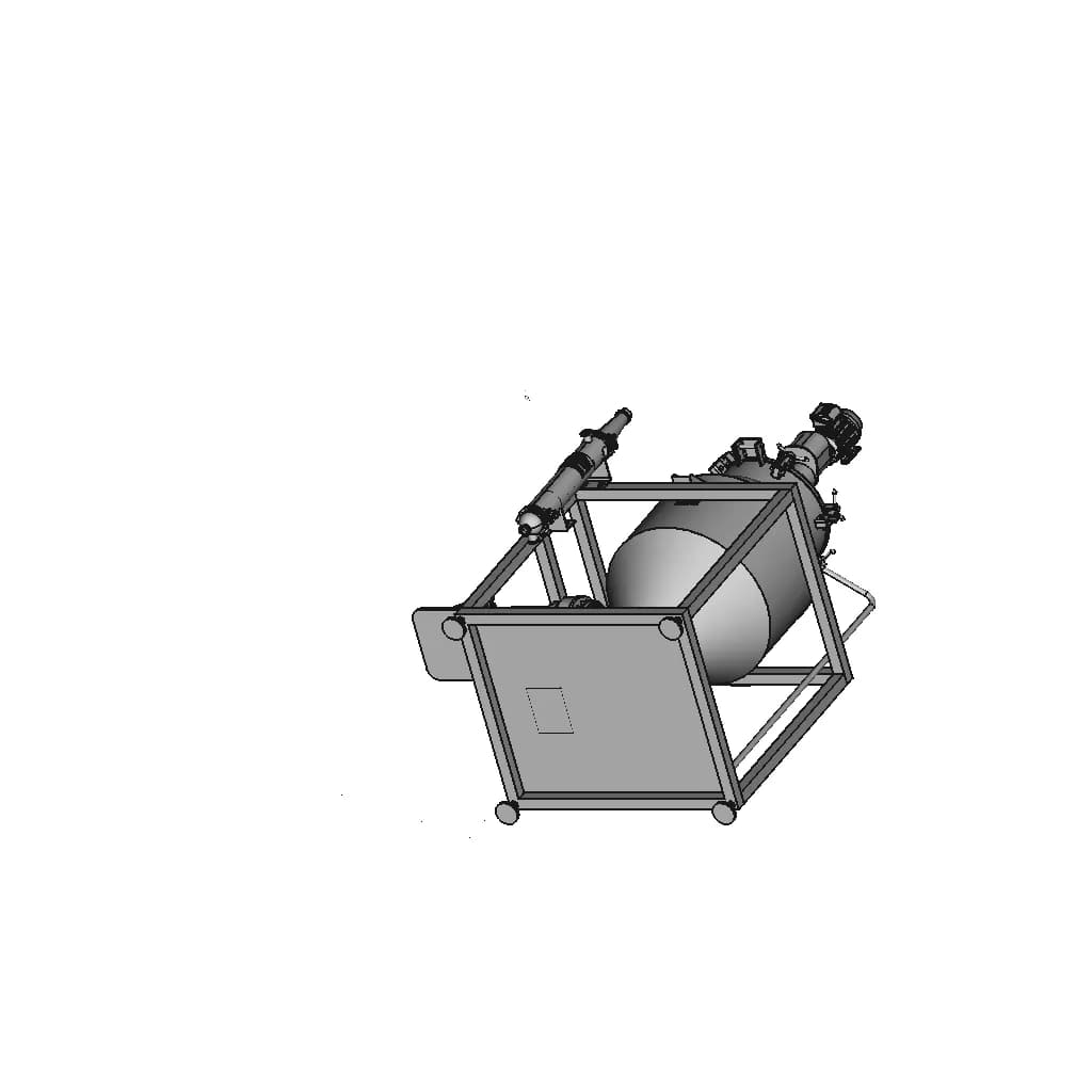 Degradation Vessel With Gear Pump 1 | CAD Model for Energy Systems_60_30_degree_snapshot