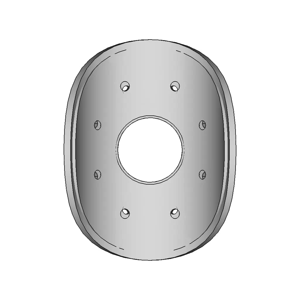 Curved Circular Plate 1 | Industrial CAD Design_0_0_degree_snapshot