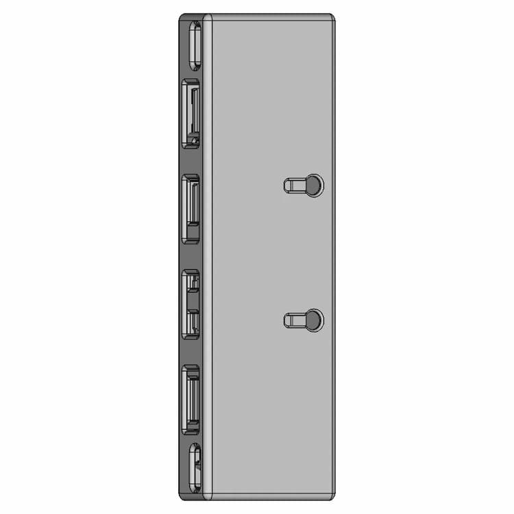 Multi Usb Wall Type Mounting For Pc With | Industrial CAD Design