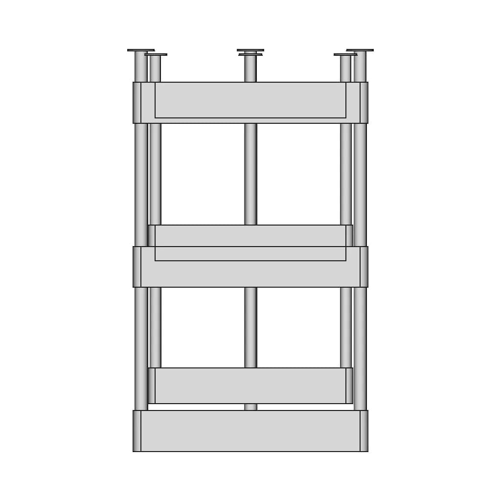 Multipurpose Rack 3 Tier Storage Organizer 1 | Industrial CAD Design_270_0_degree_snapshot