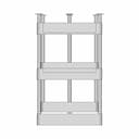 Multipurpose Rack 3 Tier Storage Organizer 1 | Industrial CAD Design_270_0_degree_snapshot