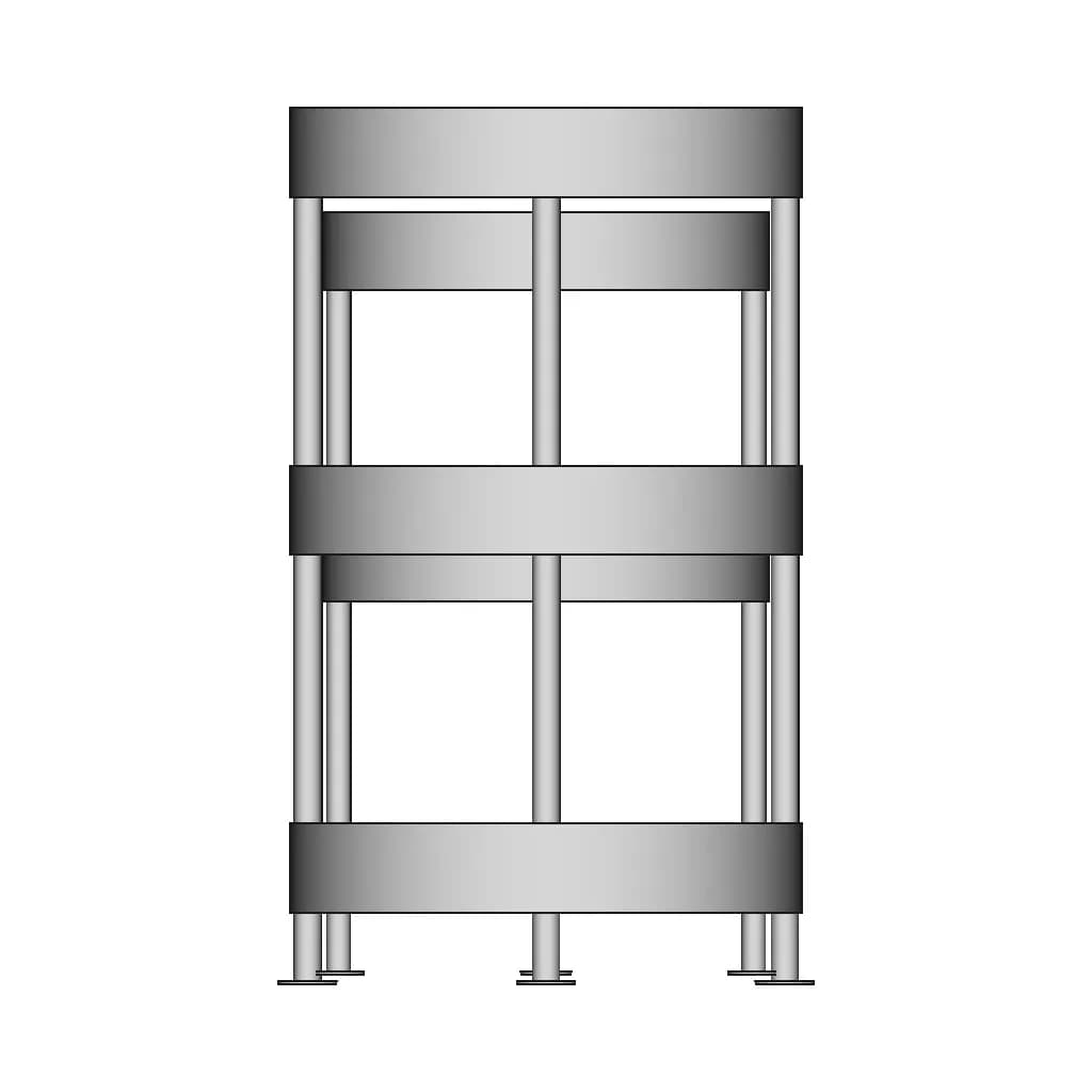 Multipurpose Rack 3 Tier Storage Organizer 1 | Industrial CAD Design_90_0_degree_snapshot