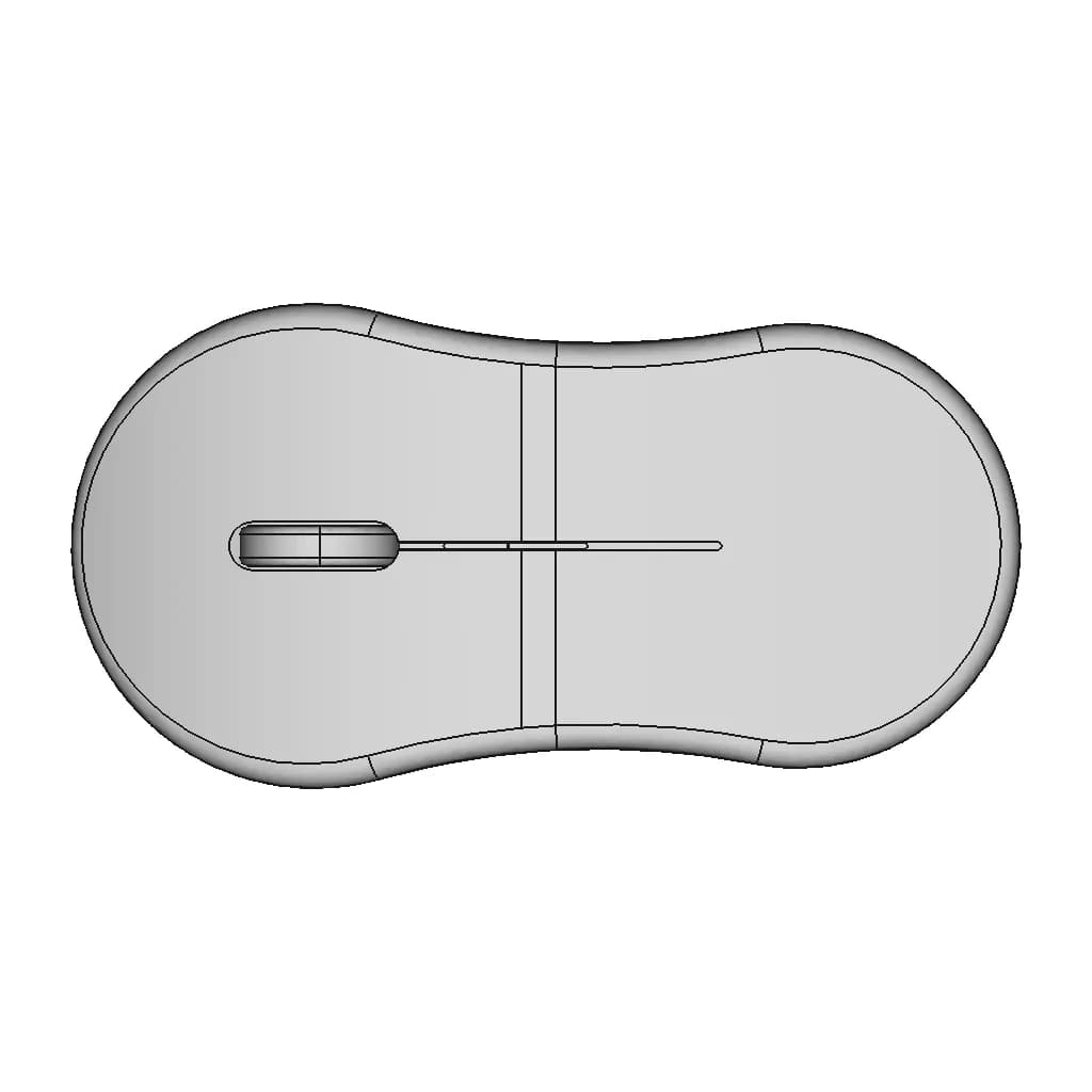 Surface Mouse Laptop Mouse 1 | Industrial CAD Design_0_0_degree_snapshot