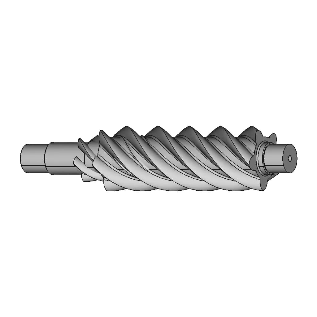 Male Screw Of A Screw Compressor 1 | CAD Model for Energy Systems_60_30_degree_snapshot