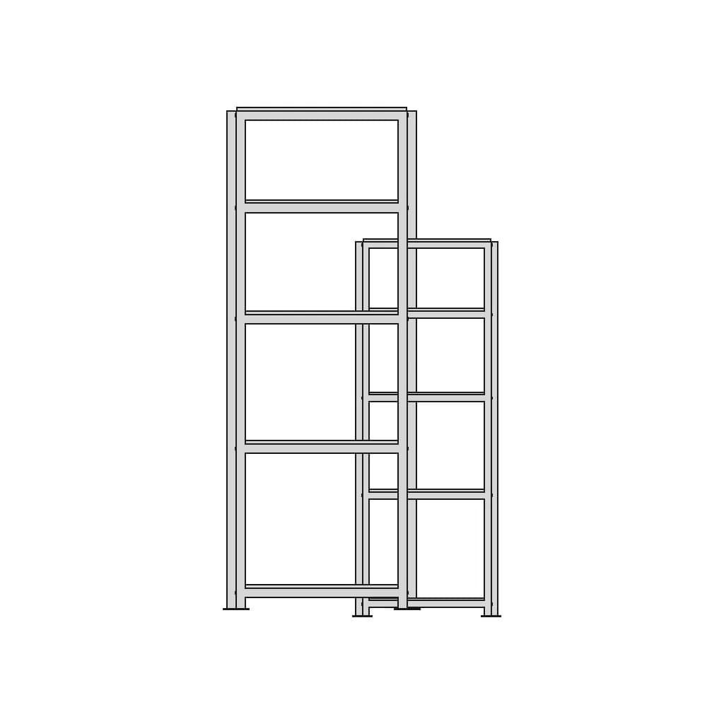 Item Storage Rack Shelf 1 | Industrial CAD Design_0_90_degree_snapshot