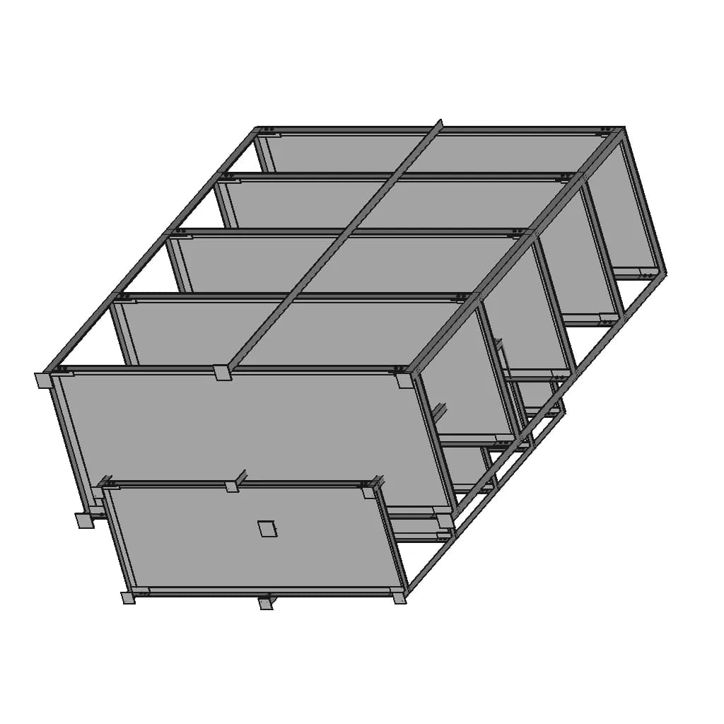 Item Storage Rack Shelf 1 | Industrial CAD Design_60_30_degree_snapshot