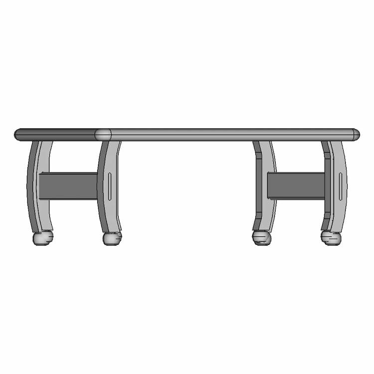 Wooden Table 65 | Industrial CAD Design