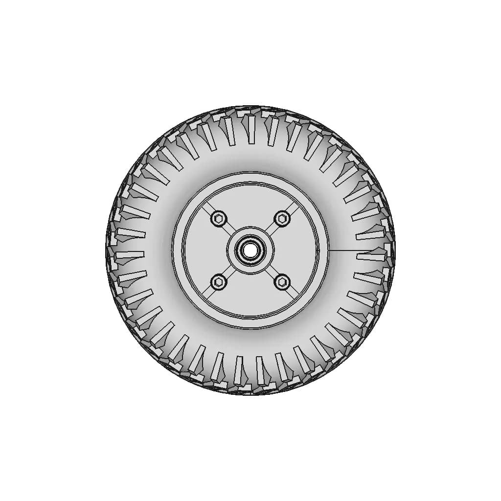 200 X 50 Mm Scooter Wheel Drum Brake | CAD Model for Energy Systems_0_0_degree_snapshot