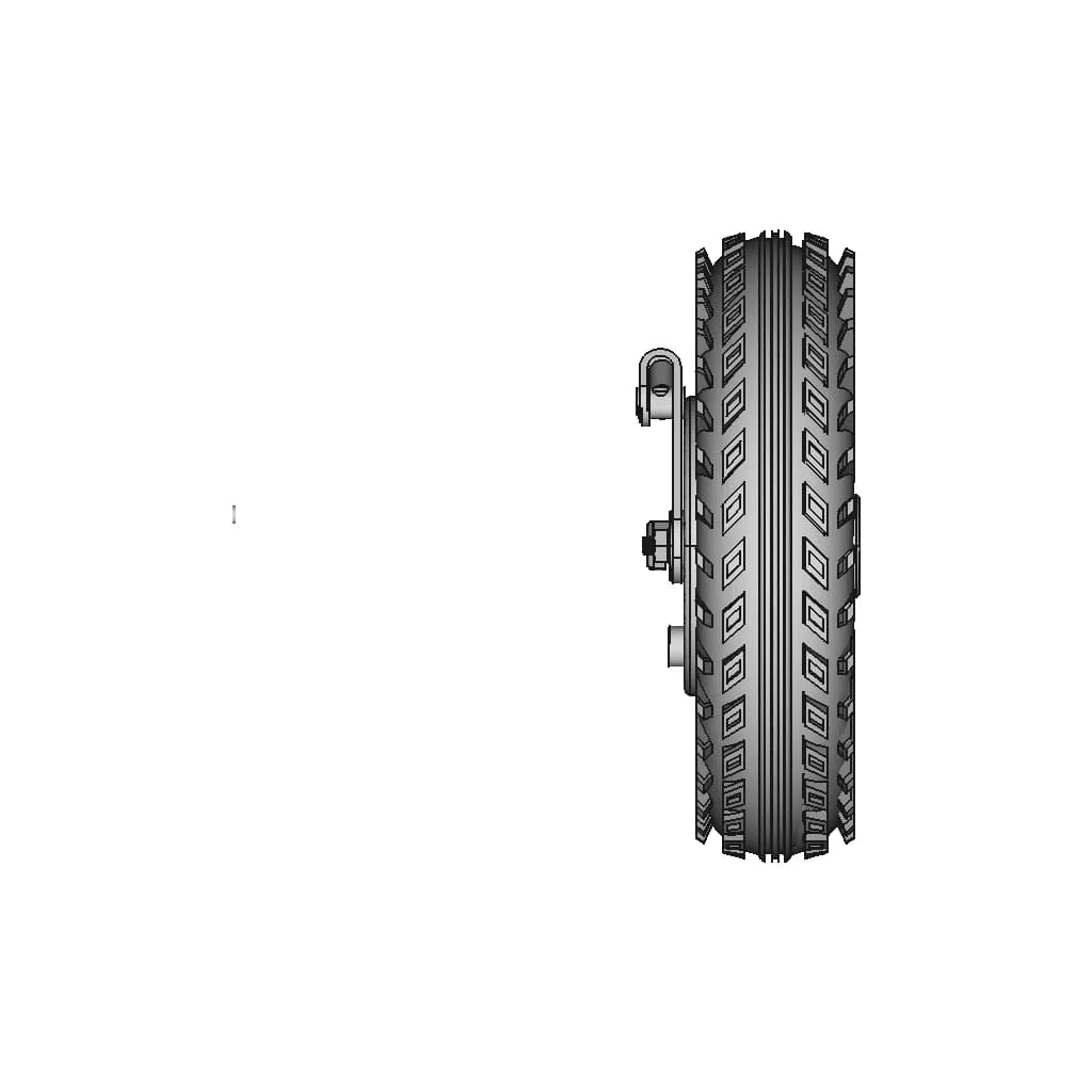 200 X 50 Mm Scooter Wheel Drum Brake | CAD Model for Energy Systems_0_270_degree_snapshot