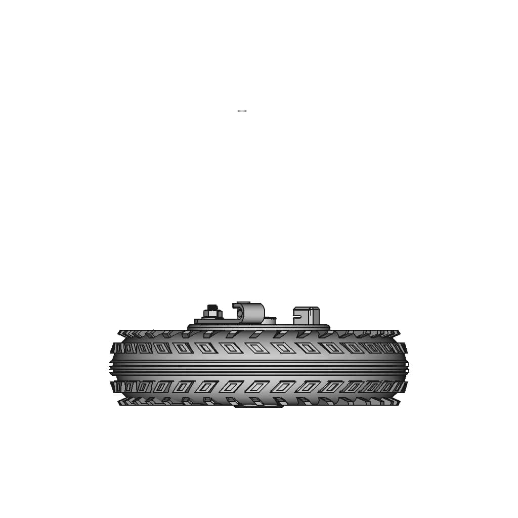 200 X 50 Mm Scooter Wheel Drum Brake | CAD Model for Energy Systems_270_0_degree_snapshot