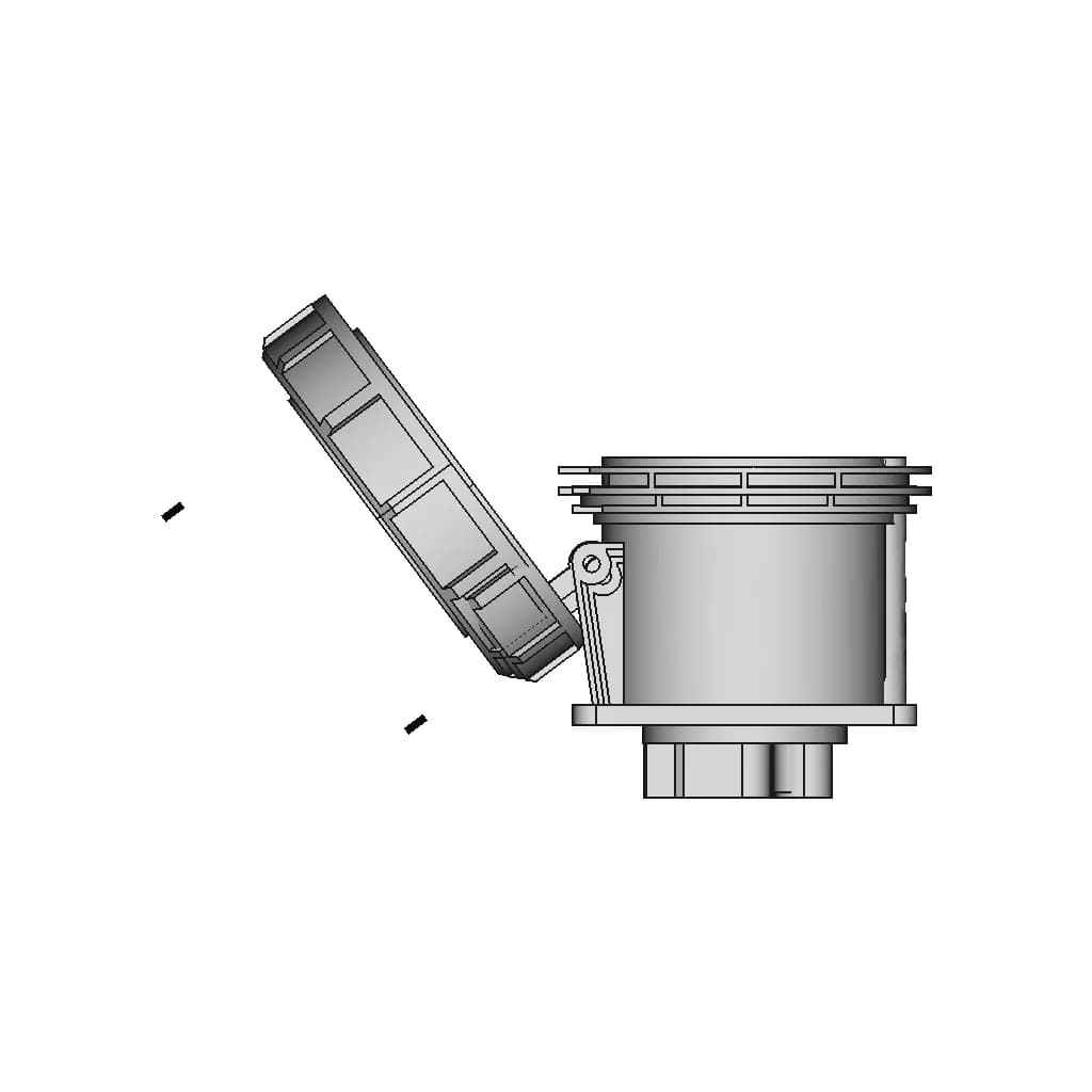 Built In Socket 32A 400V 3P E Ip67 | CAD Model for Energy Systems_0_270_degree_snapshot