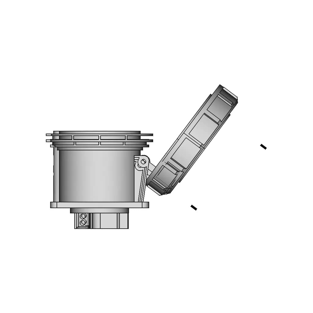 Built In Socket 32A 400V 3P E Ip67 | CAD Model for Energy Systems_0_90_degree_snapshot