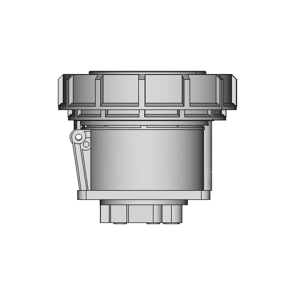 Built In Socket 32A 400V 3P E N | CAD Model for Energy Systems_0_270_degree_snapshot