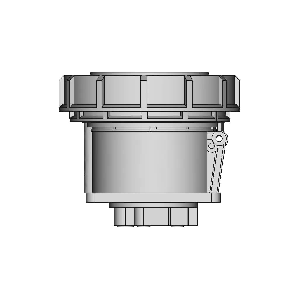 Built In Socket 32A 400V 3P E N | CAD Model for Energy Systems_0_90_degree_snapshot