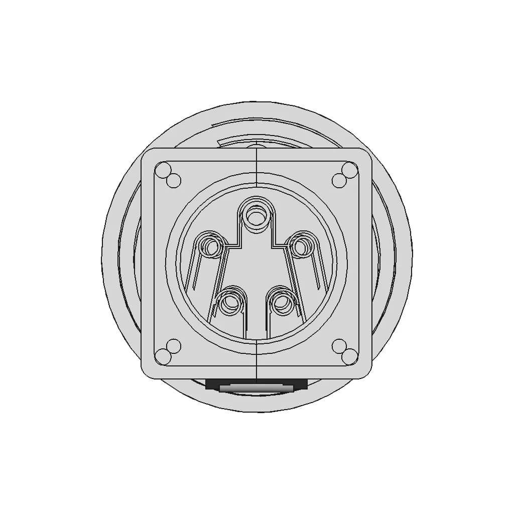 Built In Socket 32A 400V 3P E N | CAD Model for Energy Systems_90_0_degree_snapshot