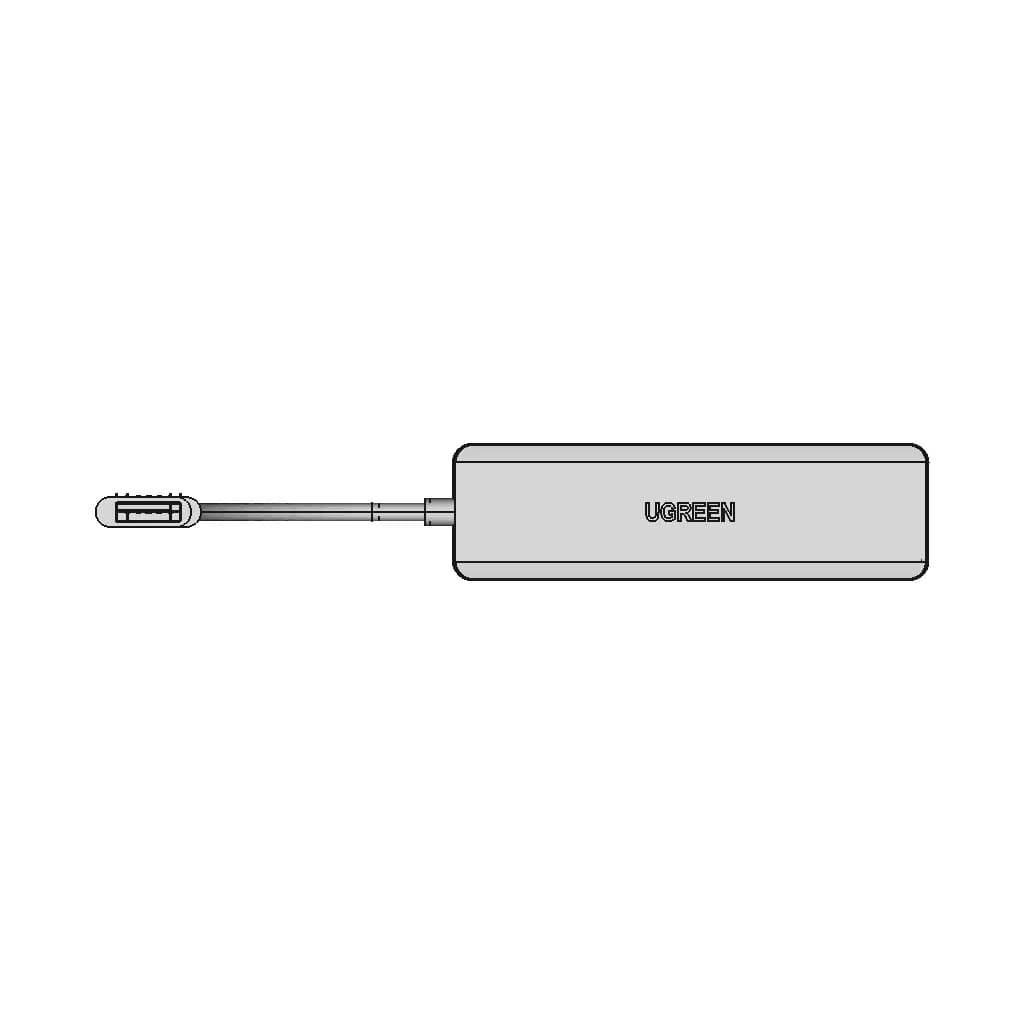 Ugreen 4 Port Usb 3 0 Port Adapter | CAD Model for Energy Systems_270_0_degree_snapshot