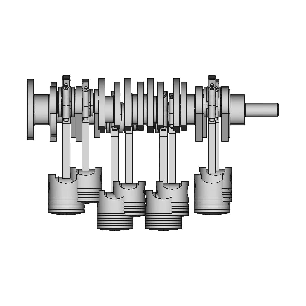 4 Stroke Piston Engine 1 | CAD Model for Energy Systems_0_270_degree_snapshot